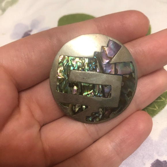 Mexican Abalone Pendant/Brooch - Picture 1 of 5